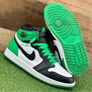 Air Jordan 1 Retro OG High Lucky Green Black/White - Size 9.5 Men’s (DZ5485-031)